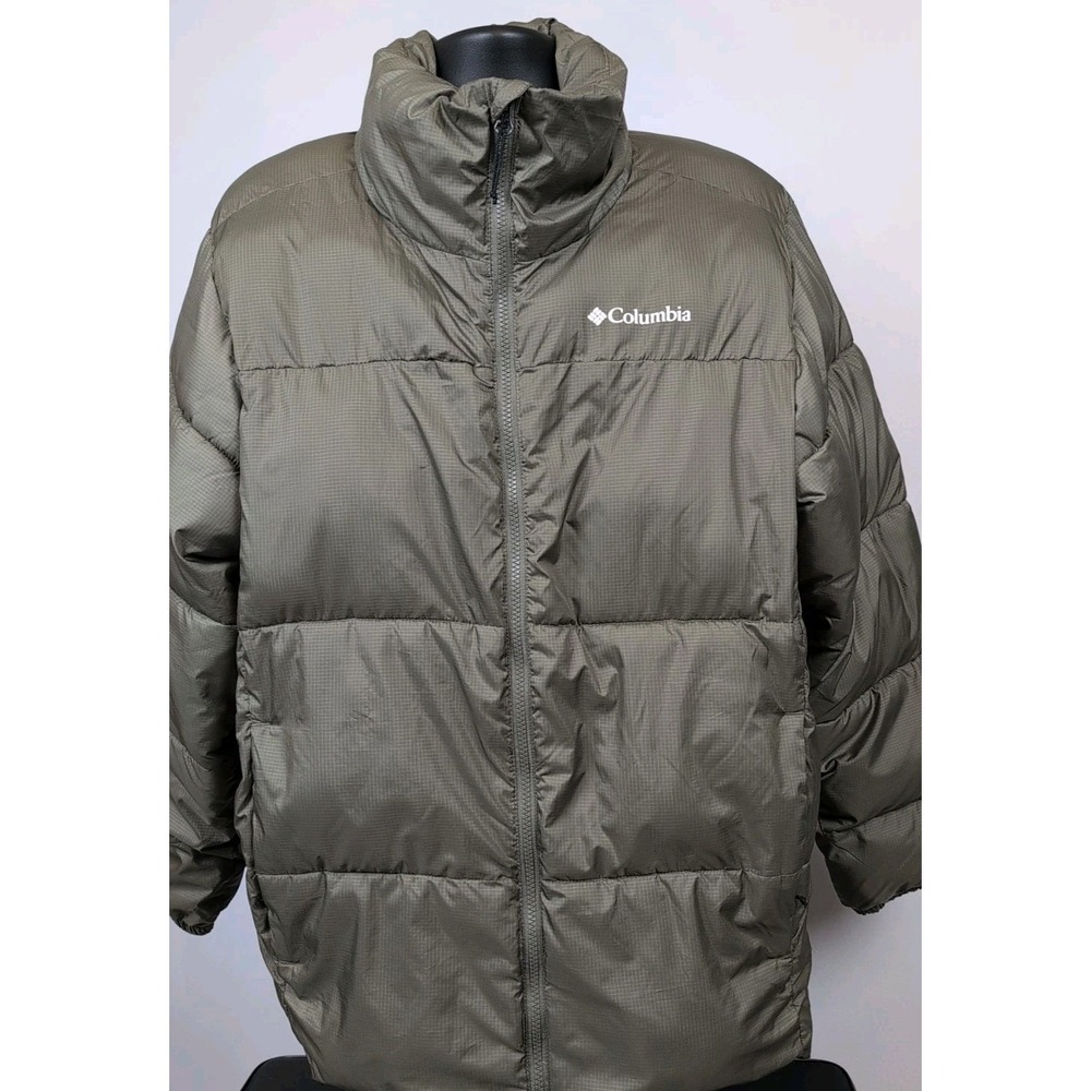 Columbia Jacket Men Sz M Green Puffect II Puffer Big Puffy Winter Insulated